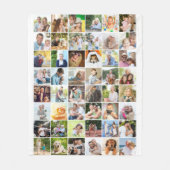 Multi Photo Collage Voeg uw eigen 48 Afbeeldingen  Fleece Deken (Voorkant)
