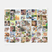 Multi Photo Collage Voeg uw eigen 48 Afbeeldingen  Fleece Deken (Voorkant (Horizontaal))