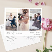 Multi Photo Collage Wedding Hartelijk dank, Briefk Briefkaart