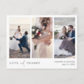 Multi Photo Collage Wedding Hartelijk dank, Briefk Briefkaart (Voorkant)