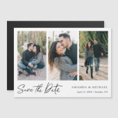 Multi Photo Collage Wedding Save the Date Magnet (Voorkant / Achterkant)