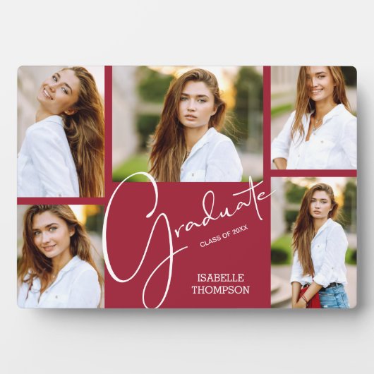 Multi Photo Crimson Afstuderen Keepomwille Fotoplaat (voorkant)