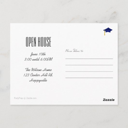 Multi-Photo Daughters Afstuderen Open House Briefkaart (Achterkant)