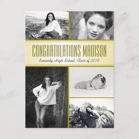 Multi-Photo Daughters Afstuderen Open House Briefkaart (Voorkant)