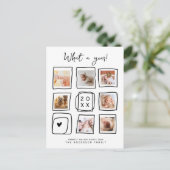 Multi Photo Doodle Lijsten Wat een jaar Kerst Feestdagenkaart (Staand voorkant)