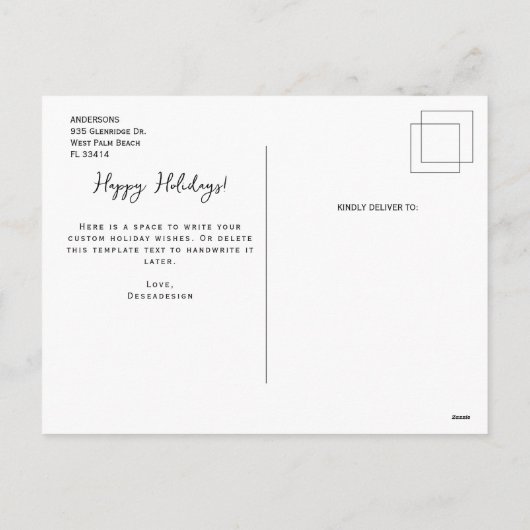 Multi Photo Doodle Lijsten Wat een jaar Kerst Feestdagenkaart (Achterkant)