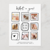 Multi Photo Doodle Lijsten Wat een jaar Kerst Feestdagenkaart (Voorkant)