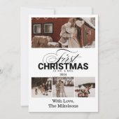 Multi Photo Eerste Kerstdag als Mr & Mrs. Feestdagenkaart (Voorkant)