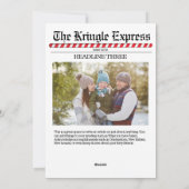 Multi Photo Funny Merry Kerstmis North Pole News Feestdagenkaart (Achterkant)