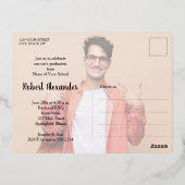 Multi Photo Graduation Party Folie Uitnodiging Briefkaart (Achterkant)