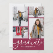 Multi Photo Graduation Party Kaart (Voorkant)