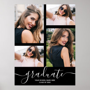 Multi Photo Graduation Party Poster