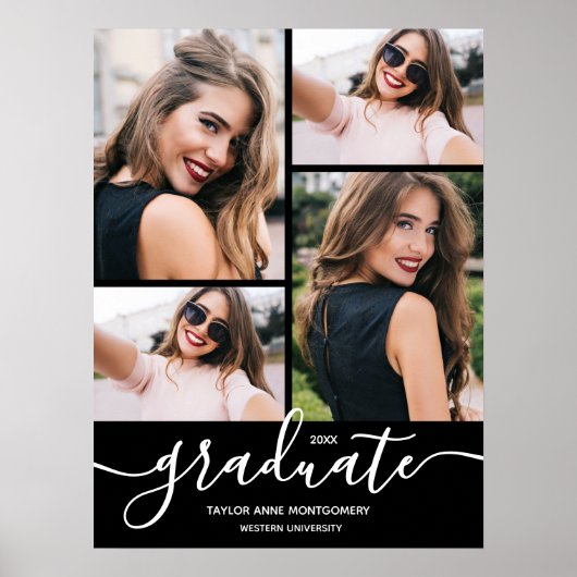 Multi Photo Graduation Party Poster (Voorkant)