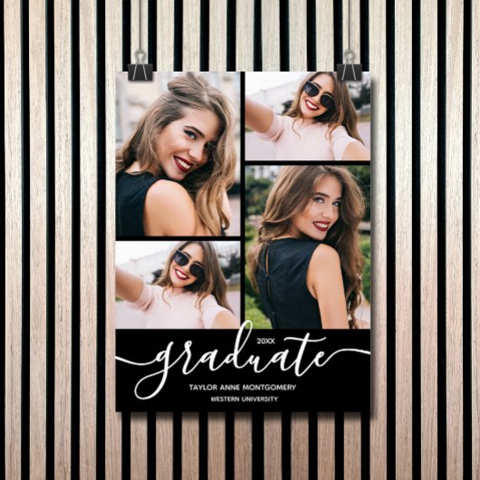 Multi Photo Graduation Party Poster
