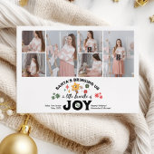 Multi Photo Groovy Kerst Zwangerschap Aankondiging