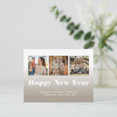 Multi Photo Happy Nieuwjaar Feestdagenkaart (Staand voorkant)