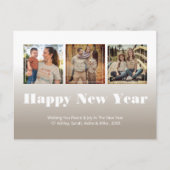Multi Photo Happy Nieuwjaar Feestdagenkaart (Voorkant)