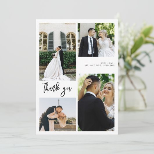 Multi-Photo Hartelijk dank Feestdagenkaart (Staand voorkant)