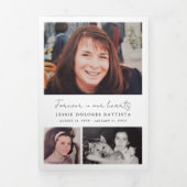 Multi Photo Memorial Sympathy Funeral Programme Drieluik Programma (Cover)