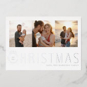 Multi-Photo Merry Kerstkaart Folie Feestdagenkaart (Voorkant)