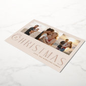 Multi-Photo Merry Kerstkaart Folie Feestdagenkaart (Gedraaid)
