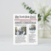 Multi-Photo Merry Kerstmis, North Pole Paper (Staand voorkant)