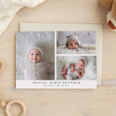 Multi Photo Minimalist Aankondiging van Geboorte