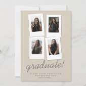 Multi Photo Modern Snapshots Afstuderen Aankondiging (Voorkant)