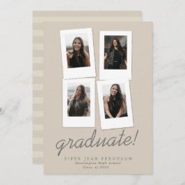 Multi Photo Modern Snapshots Afstuderen Aankondiging