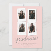 Multi Photo Modern Snapshots Afstuderen Aankondiging (Voorkant)