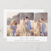 Multi-Photo Modern Wedding Sla de datum op Save The Date (Voorkant / Achterkant)