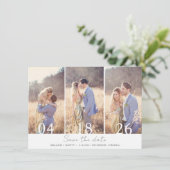 Multi-Photo Modern Wedding Sla de datum op Save The Date (Staand voorkant)