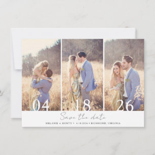 Multi-Photo Modern Wedding Sla de datum op Save The Date