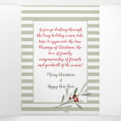 Multi-Photo Moderne kerstgrens Drieluik Wenskaart (Binnenkant midden)