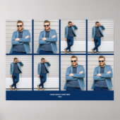 Multi Photo Navy Blue Poster (Voorkant)