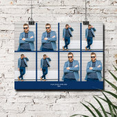 Multi Photo Navy Blue Poster