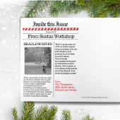 Multi Photo North Pole News Kerstmis Funny Drieluik Wenskaart