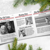 Multi Photo North Pole News Kerstmis Funny Drieluik Wenskaart