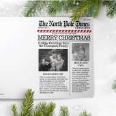 Multi Photo North Pole News Kerstmis Funny Drieluik Wenskaart