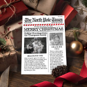 Multi Photo North Pole News Kerstmis Merry Feestdagenkaart