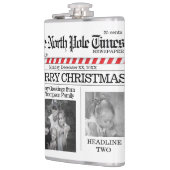 Multi Photo North Pole News Kerstmis Merry Heupfles (Links)