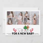 Multi Photo Retro is het seizoen van de zwangersch Feestdagenkaart (Voorkant)