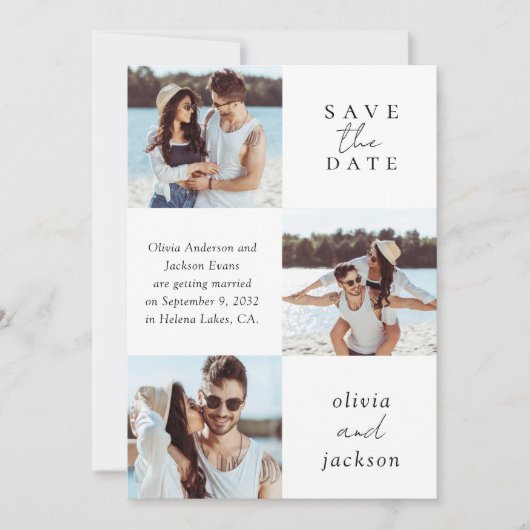 Multi Photo Script Wedding Save The Date (Voorkant)