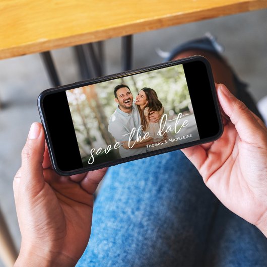 Multi Photo Template Wedding Sla de datum op Kaart