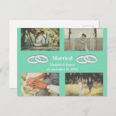 Multi Photo wedding family gift Uitnodiging Briefkaart (Voorkant / Achterkant)