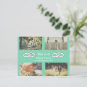 Multi Photo wedding family gift Uitnodiging Briefkaart (Staand voorkant)