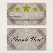 Multi-Platform-rating met vijf sterren Visitekaartje (Voorkant /achterkant)