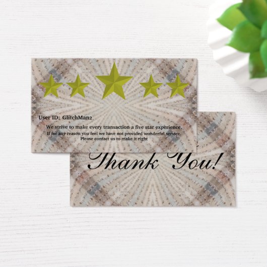 Multi-Platform-rating met vijf sterren Visitekaartje (Bureau)