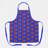 Multi-Poinsettia - Festive Apron - Blauw Schort (Voorkant)