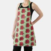 Multi-Poinsettia - Festive Apron - Mint Schort (Insitu)